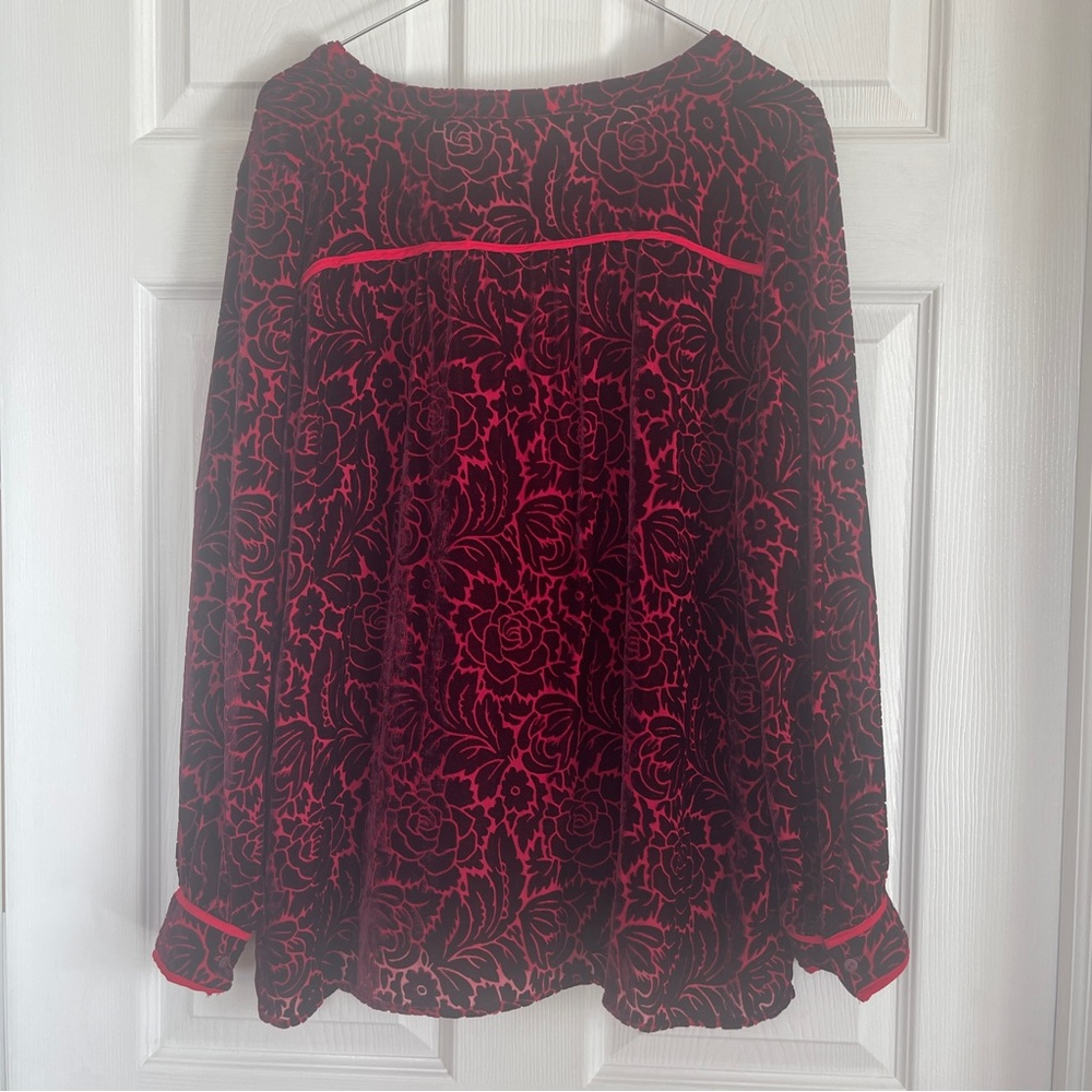Sundance Velvet Burned Out Blouse Sz M NWOT - Picture 5 of 5